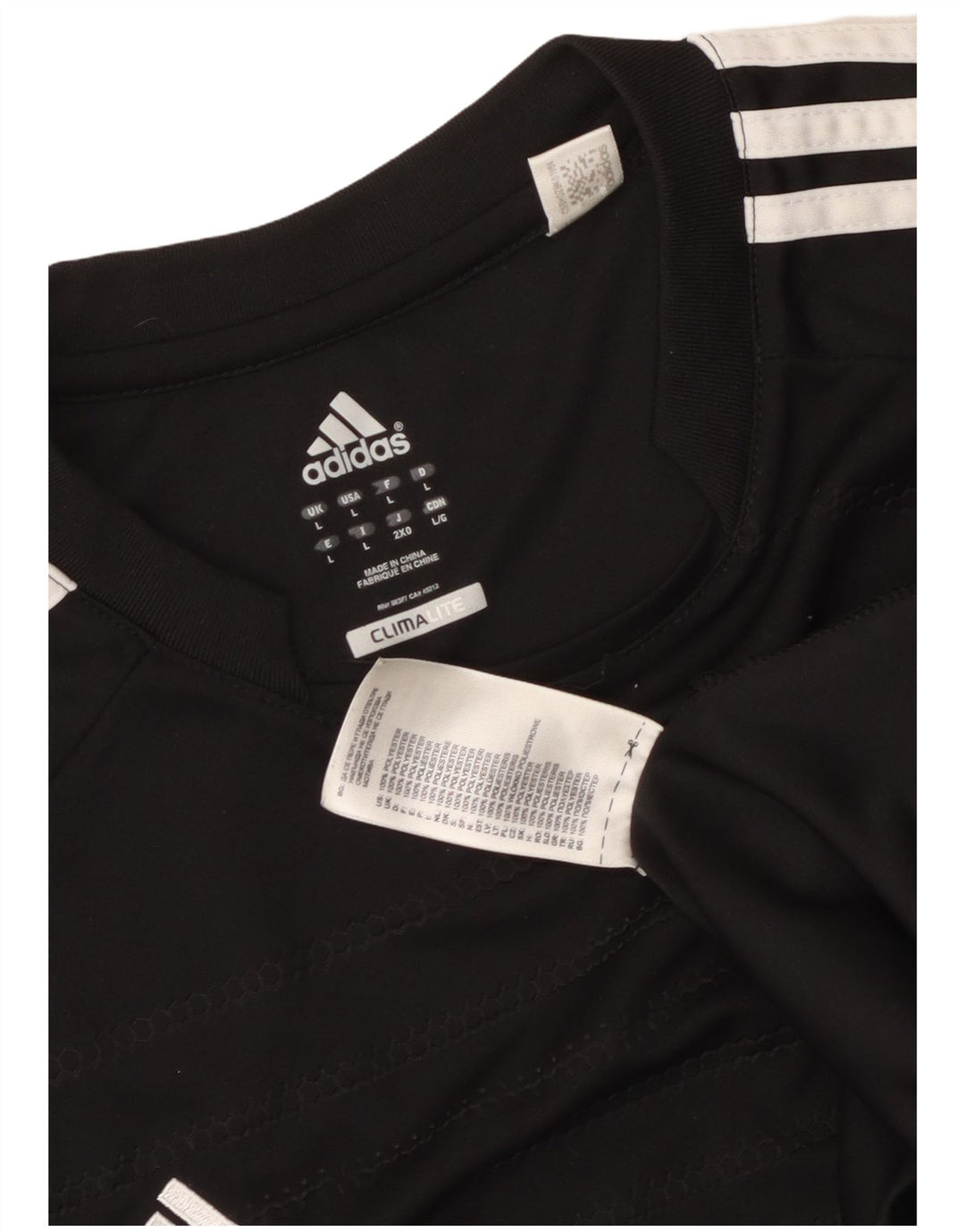 Adidas Mens Climalite T-Shirt Top Large Black Polyester