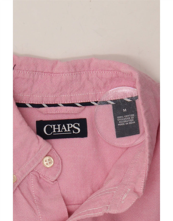 CHAPS Mens Shirt Medium Pink Cotton Vintage Chaps and Second-Hand Chaps from Messina Hembry 