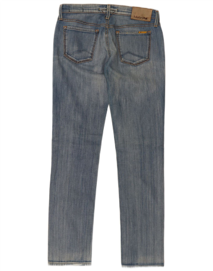 Meltin' Pot Womens Mendel Slim Jeans W26 L32 Blue Cotton