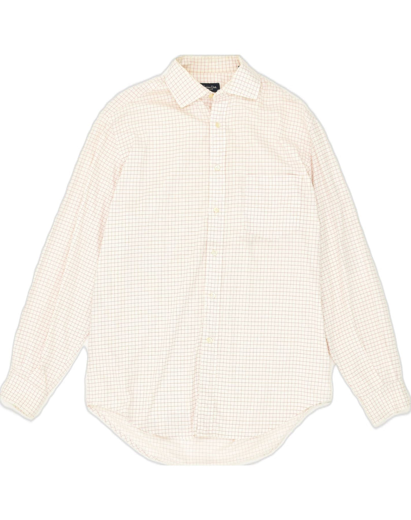 MASSIMO DUTTI Mens Shirt Size 42 Large White Check Cotton | Vintage Massimo Dutti | Thrift | Second-Hand Massimo Dutti | Used Clothing | Messina Hembry 