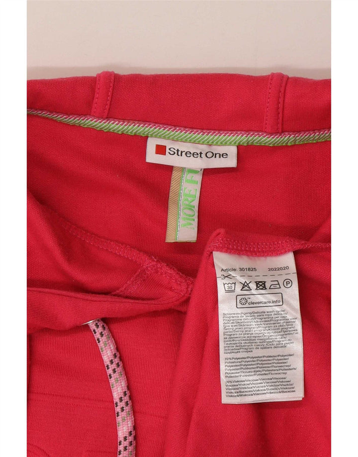 Street One Womens Graphic Hoodie Jumper UK 12 Medium Pink Polyester