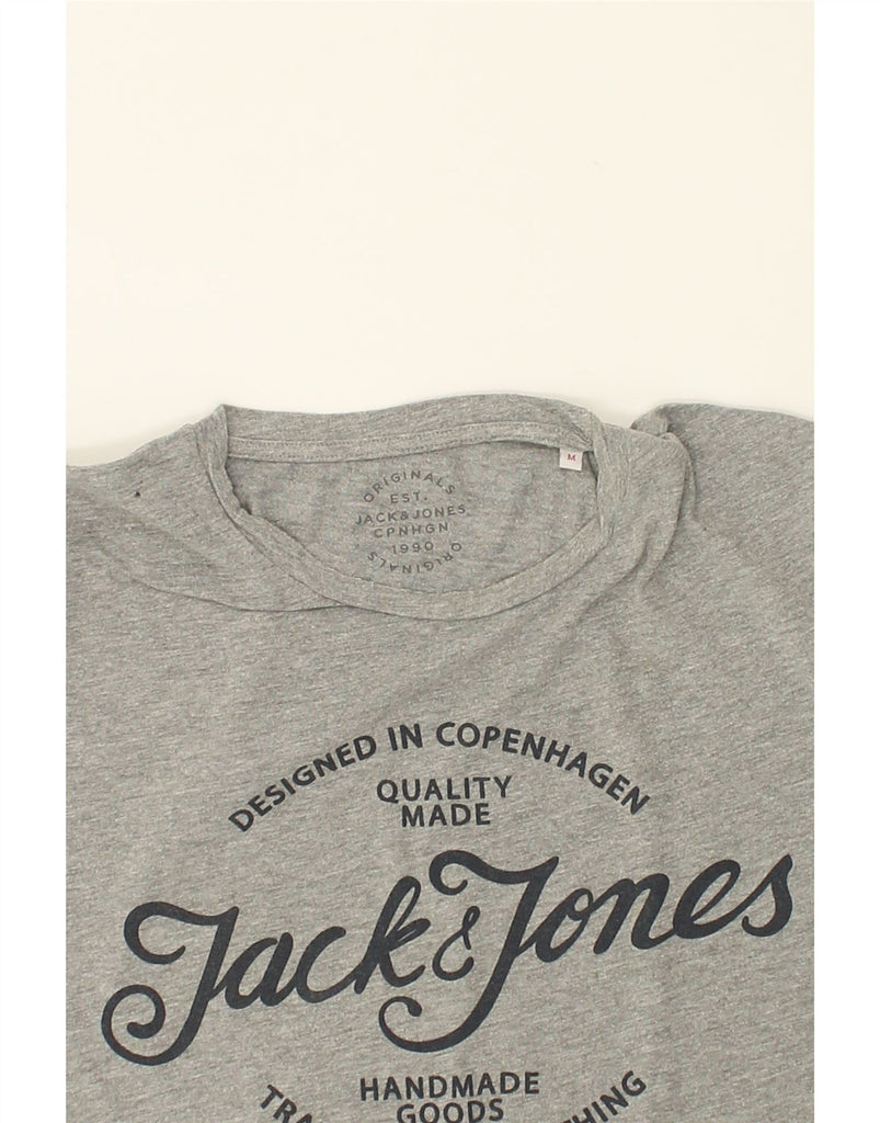 JACK & JONES Mens Graphic T-Shirt Top Medium Grey Cotton | Vintage Jack & Jones | Thrift | Second-Hand Jack & Jones | Used Clothing | Messina Hembry 