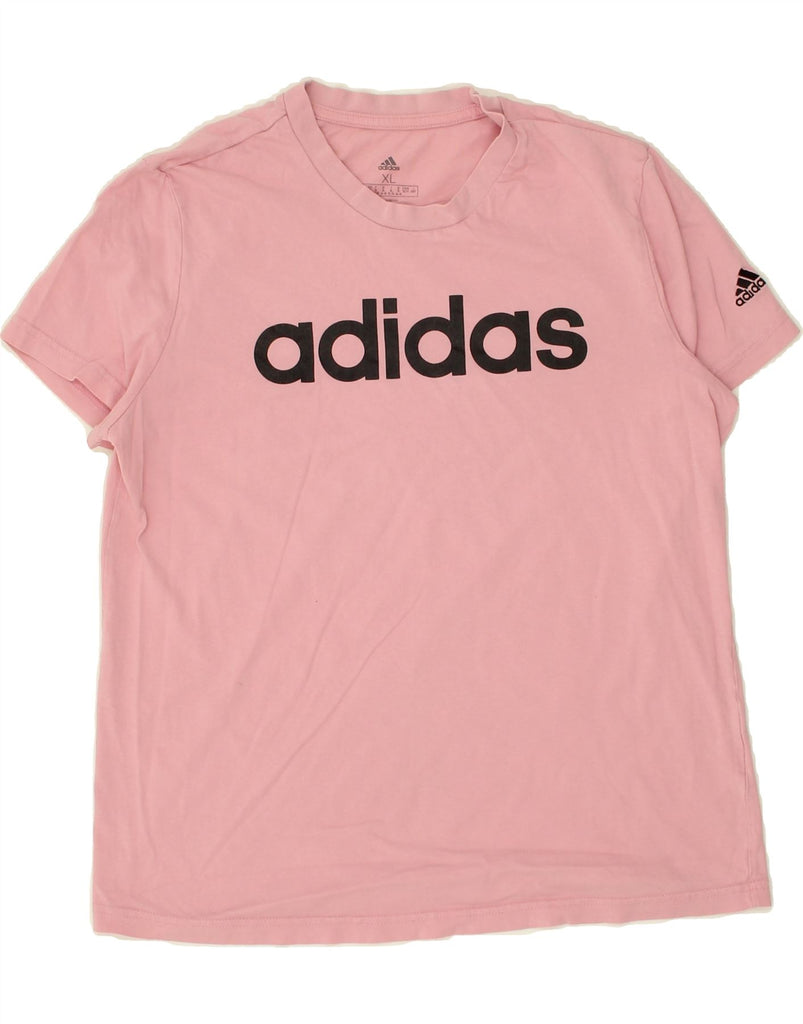 ADIDAS Womens Graphic T-Shirt Top UK 20/22 XL Pink | Vintage Adidas | Thrift | Second-Hand Adidas | Used Clothing | Messina Hembry 