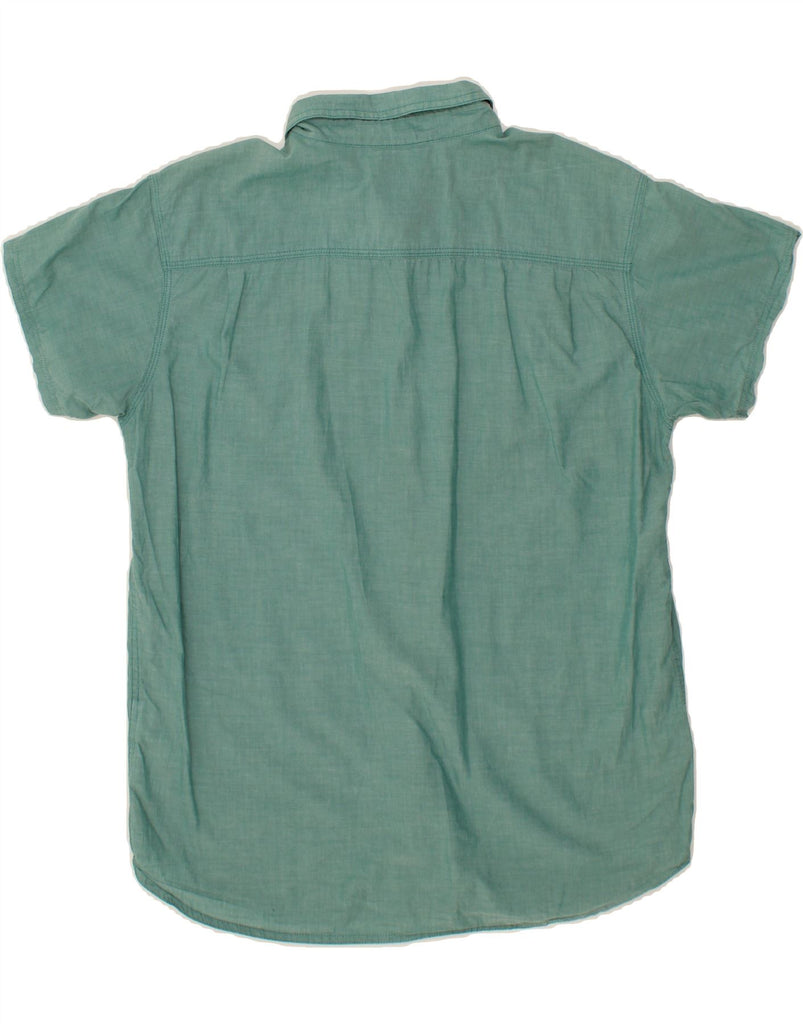 COLUMBIA Mens Short Sleeve Shirt Medium Green Cotton Vintage Columbia and Second-Hand Columbia from Messina Hembry 