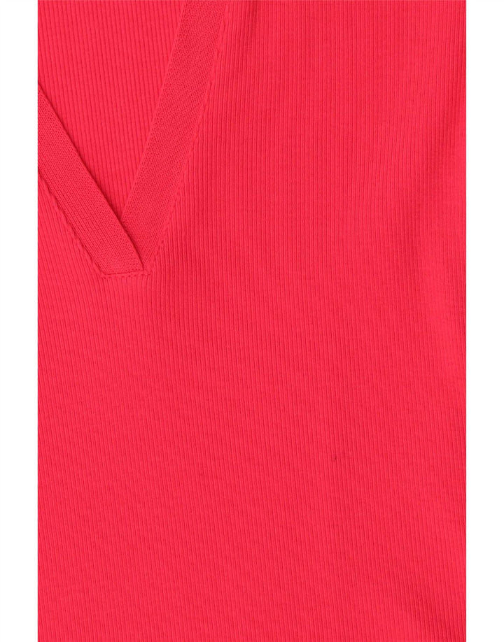 Zara Womens Bodycon Dress UK 8 Small Red Cotton