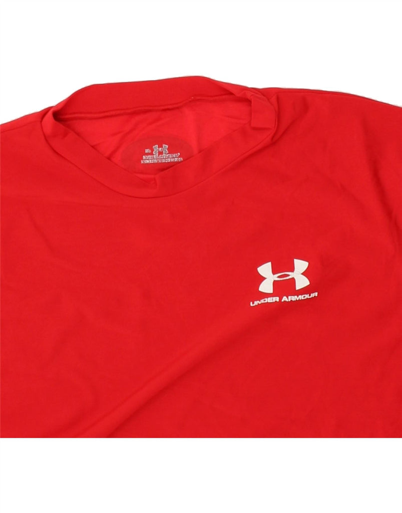 UNDER ARMOUR Womens Top Long Sleeve UK 18 XL Red Polyester | Vintage Under Armour | Thrift | Second-Hand Under Armour | Used Clothing | Messina Hembry 