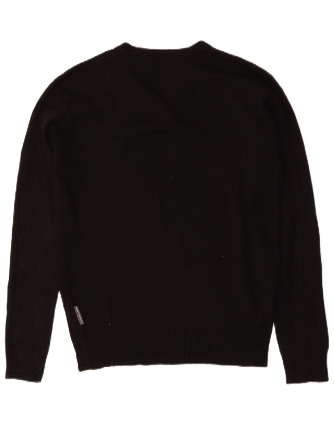 French Connection Mens V-Neck Jumper Sweater Small Black Acrylic