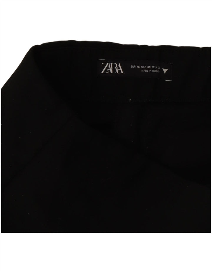 Zara Womens Hot Pants XS W24 Black Polyester