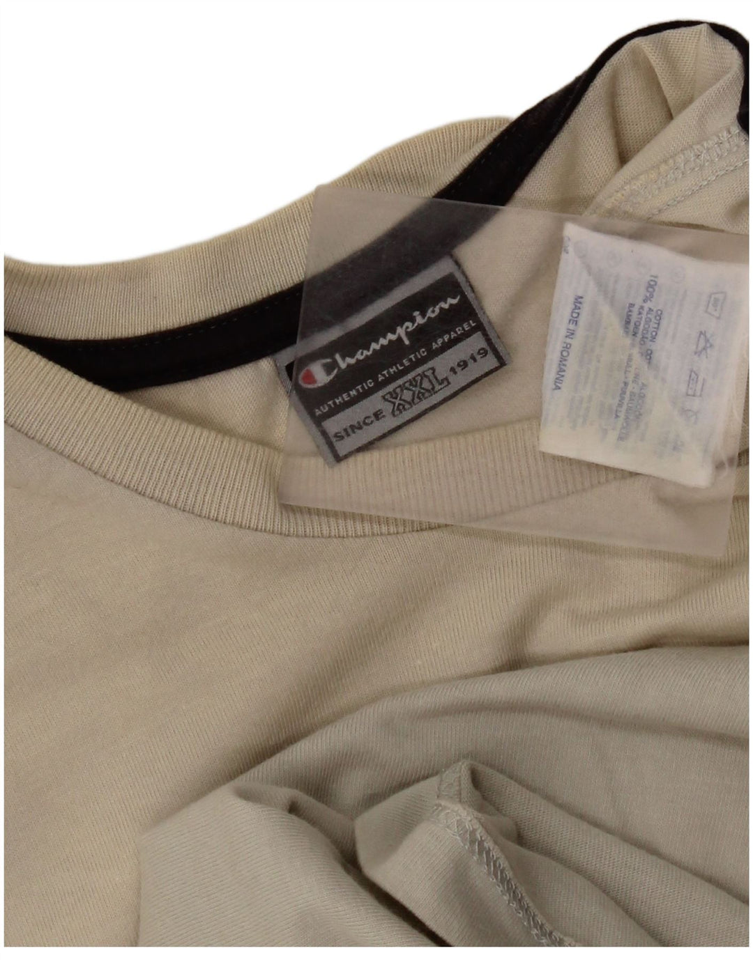 Champion Mens Graphic T-Shirt Top 2XL Grey Cotton