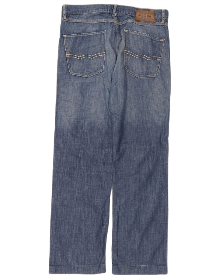Massimo Dutti Mens Wide Leg Jeans EU 42 Large W32 L30 Blue