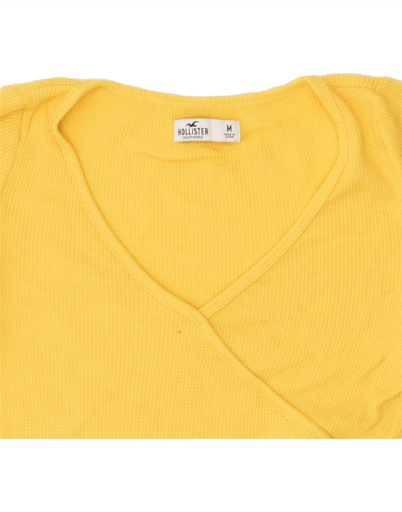 HOLLISTER Womens Top Long Sleeve UK 12 Medium Yellow | Vintage Hollister | Thrift | Second-Hand Hollister | Used Clothing | Messina Hembry 