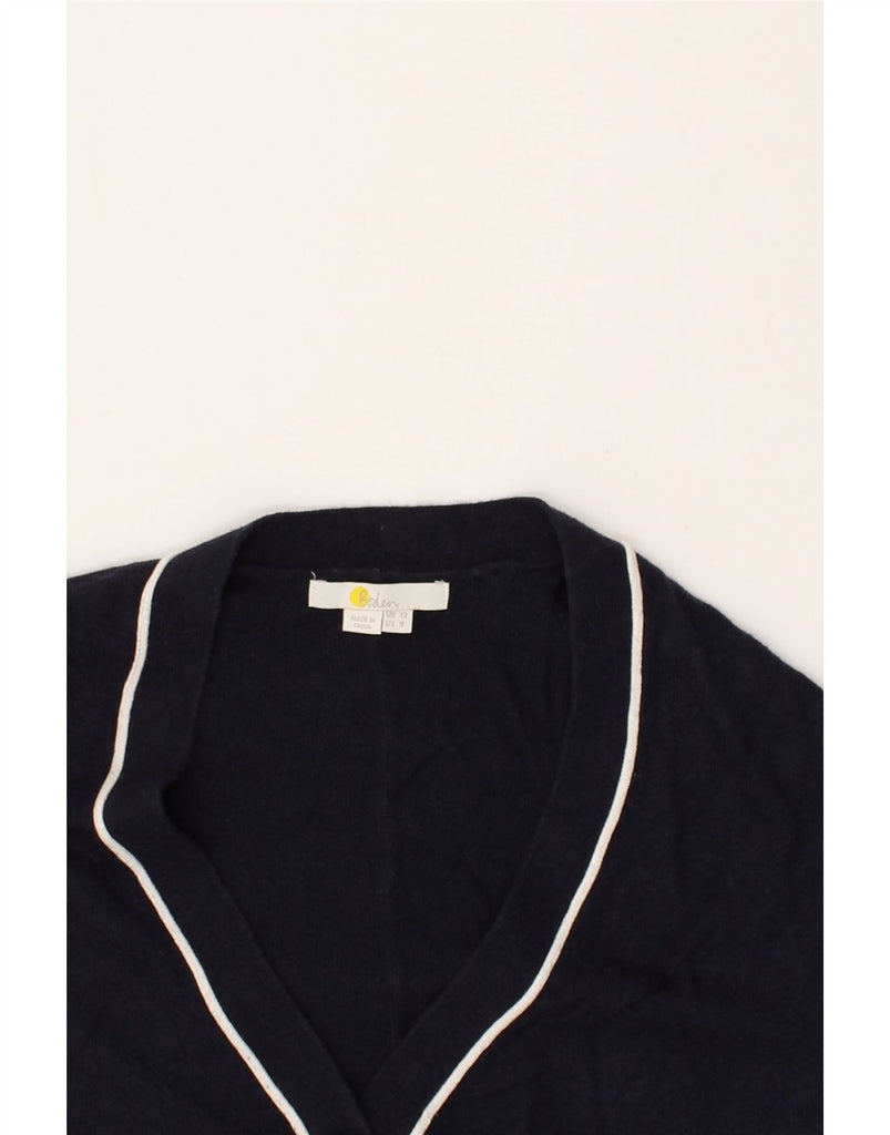 BODEN Womens Cardigan Sweater UK 12 Medium Navy Blue Cotton | Vintage Boden | Thrift | Second-Hand Boden | Used Clothing | Messina Hembry 