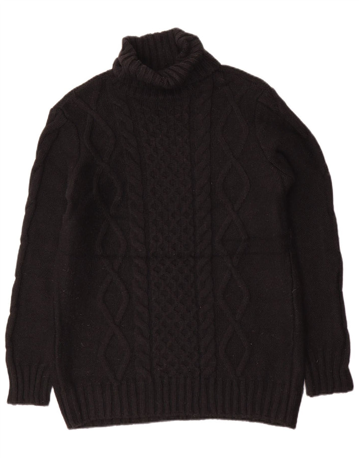 Marks & Spencer Mens Roll Neck Jumper Sweater Small Black Acrylic