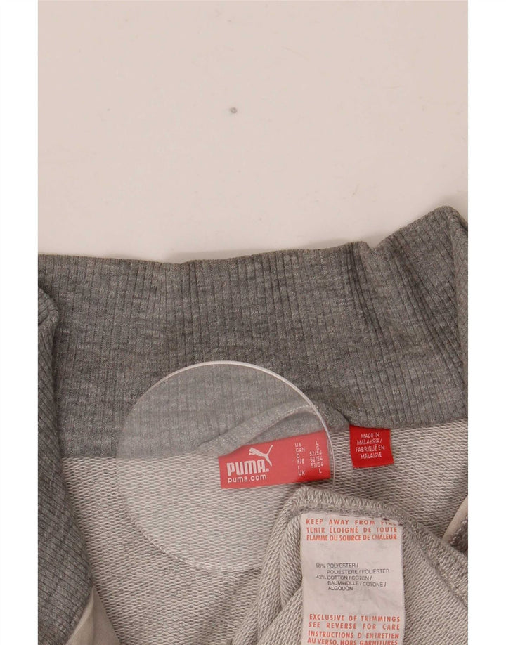 Puma Mens Tracksuit Top Jacket Large Grey Polyester