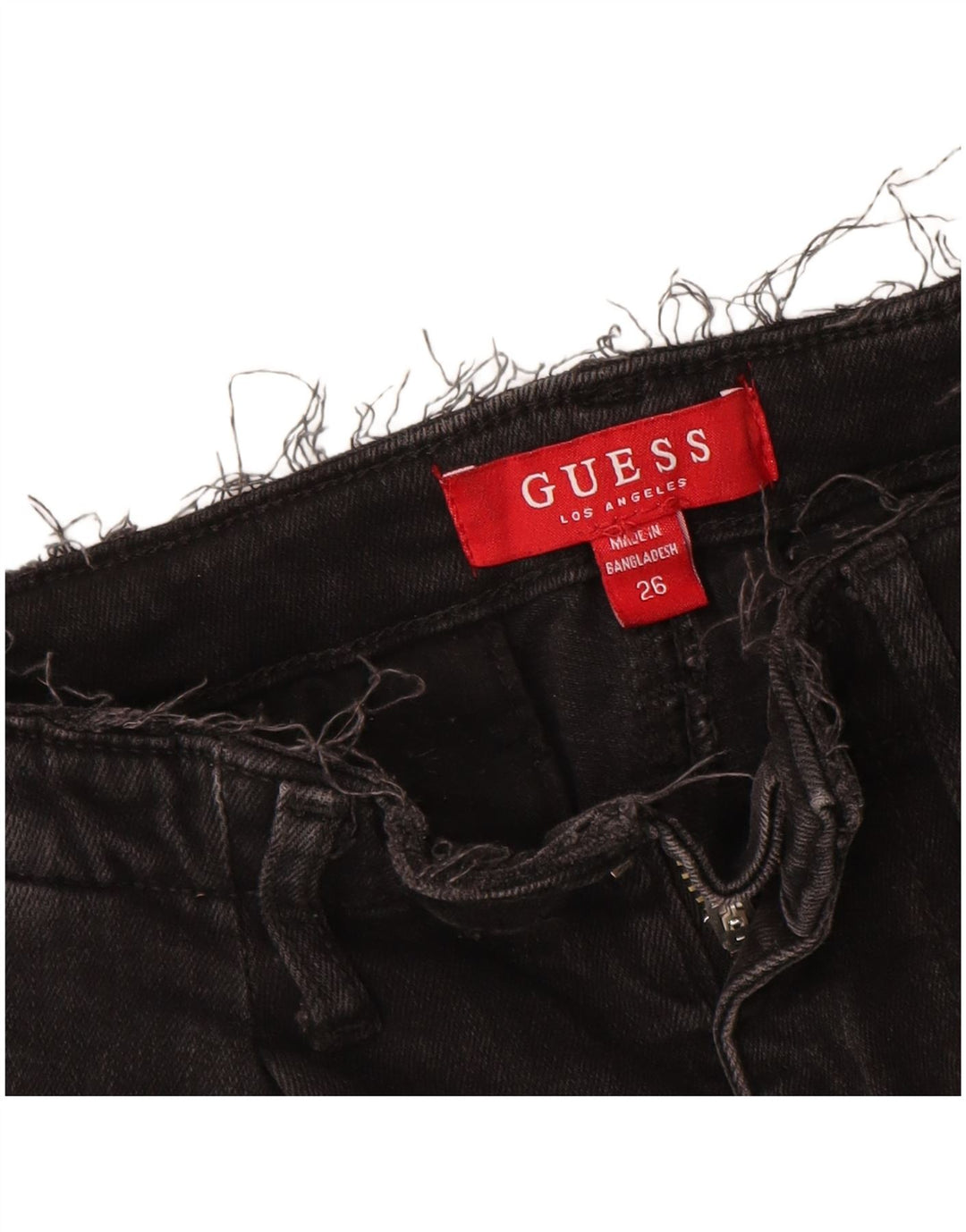 Guess Womens Tapered Jeans W26 L28 Black Cotton