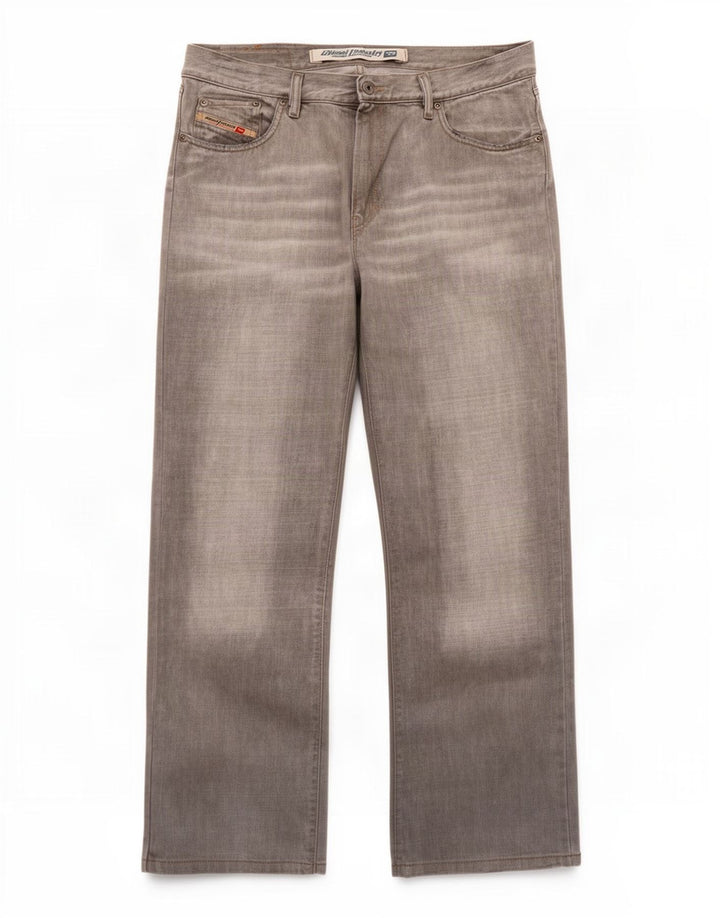 Diesel Mens Bootcut Jeans W36 L30 Grey Cotton