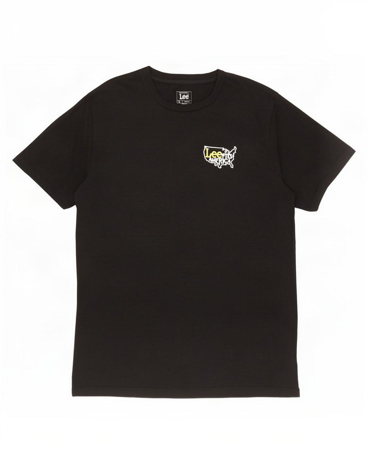 Lee Mens Regular Fit T-Shirt Top XL Black Cotton