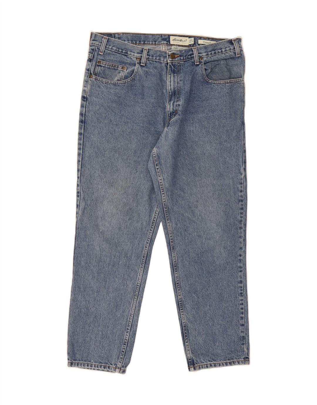 EDDIE BAUER Mens Classic Fit Straight Jeans W38 L30 Blue Cotton Vintage Eddie Bauer and Second-Hand Eddie Bauer from Messina Hembry 