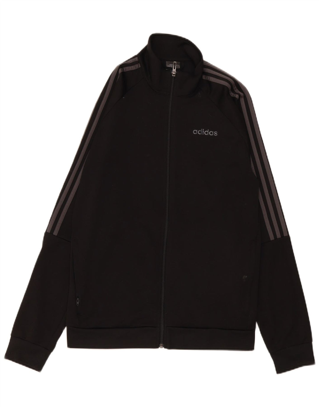 Adidas Mens Climalite Tracksuit Top Jacket UK 40/42 Medium Black Polyester