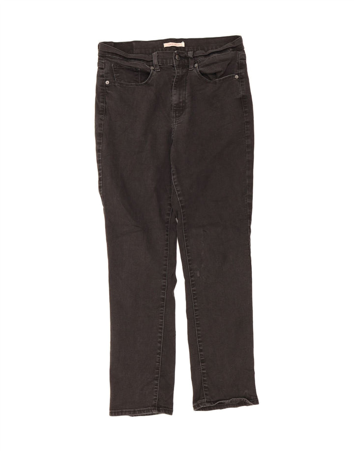 LEVI'S Womens Classic Straight Jeans US 10 Large W30 L30 Black Cotton Vintage Levi's and Second-Hand Levi's from Messina Hembry 