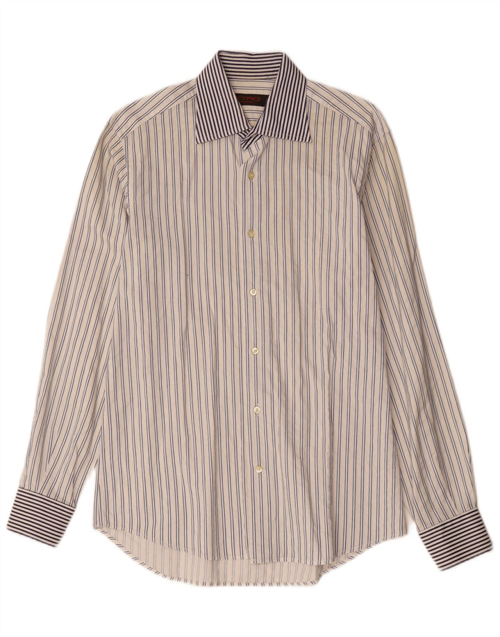 Etro Mens Shirt Size 39 Medium White Striped