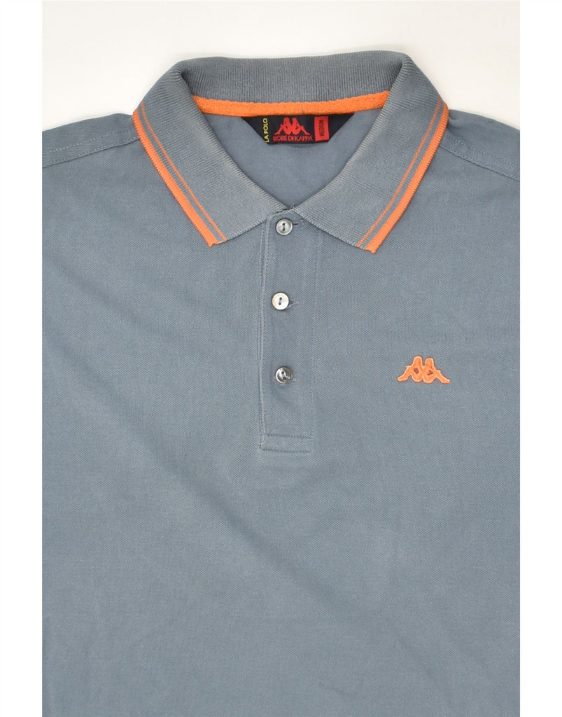 KAPPA Mens Polo Shirt Medium Grey Cotton | Vintage Kappa | Thrift | Second-Hand Kappa | Used Clothing | Messina Hembry 