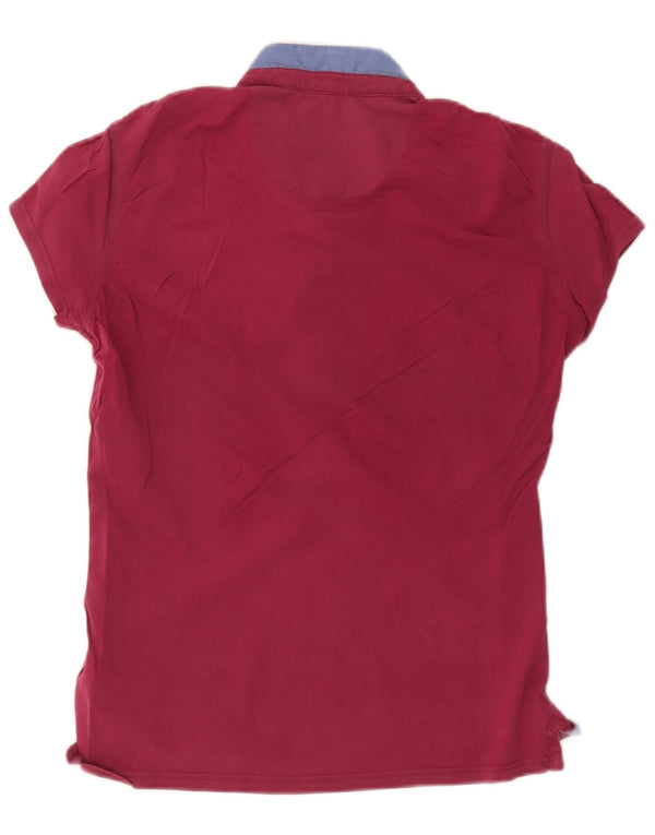 Kappa Womens Polo Shirt UK 14 Large Burgundy Cotton