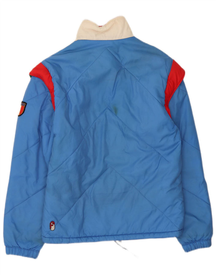 La Font Mens Padded Jacket IT 48 Medium Blue Colourblock Polyamide
