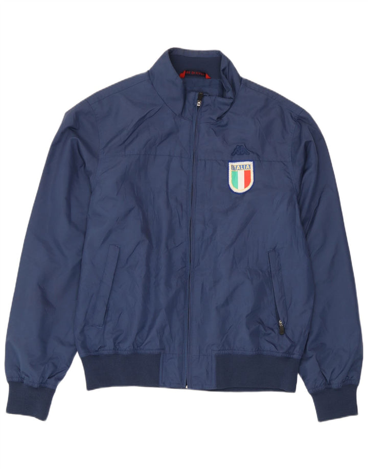 Kappa Mens Italia Bomber Jacket UK 40 Large Navy Blue Polyester