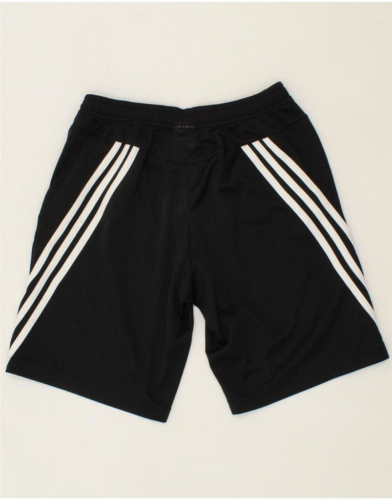 ADIDAS Womens Graphic Sport Shorts UK 14 Medium Black Polyester Vintage Adidas and Second-Hand Adidas from Messina Hembry 