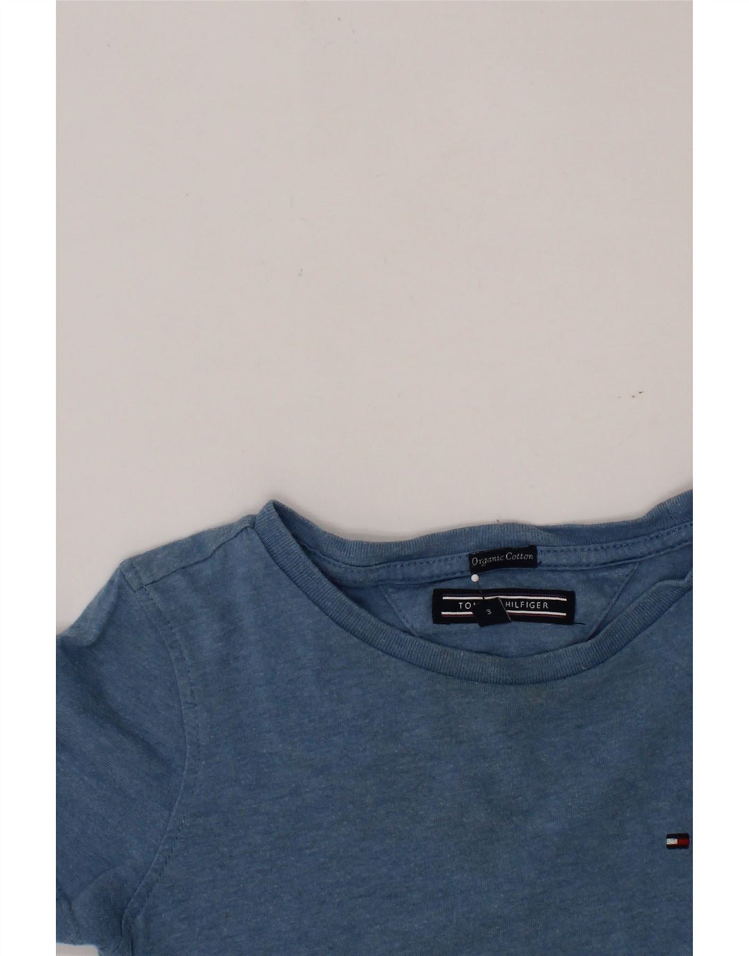 TOMMY HILFIGER Boys T-Shirt Top 2-3 Years Blue Cotton