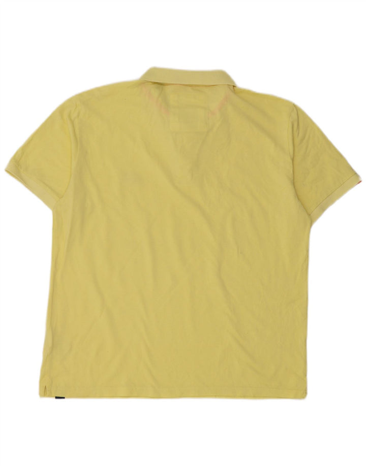 Superdry Mens Polo Shirt 2XL Yellow Cotton