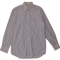 LACOSTE Mens Shirt Size 41 Medium Blue Striped Cotton Vintage Lacoste and Second-Hand Lacoste from Messina Hembry 