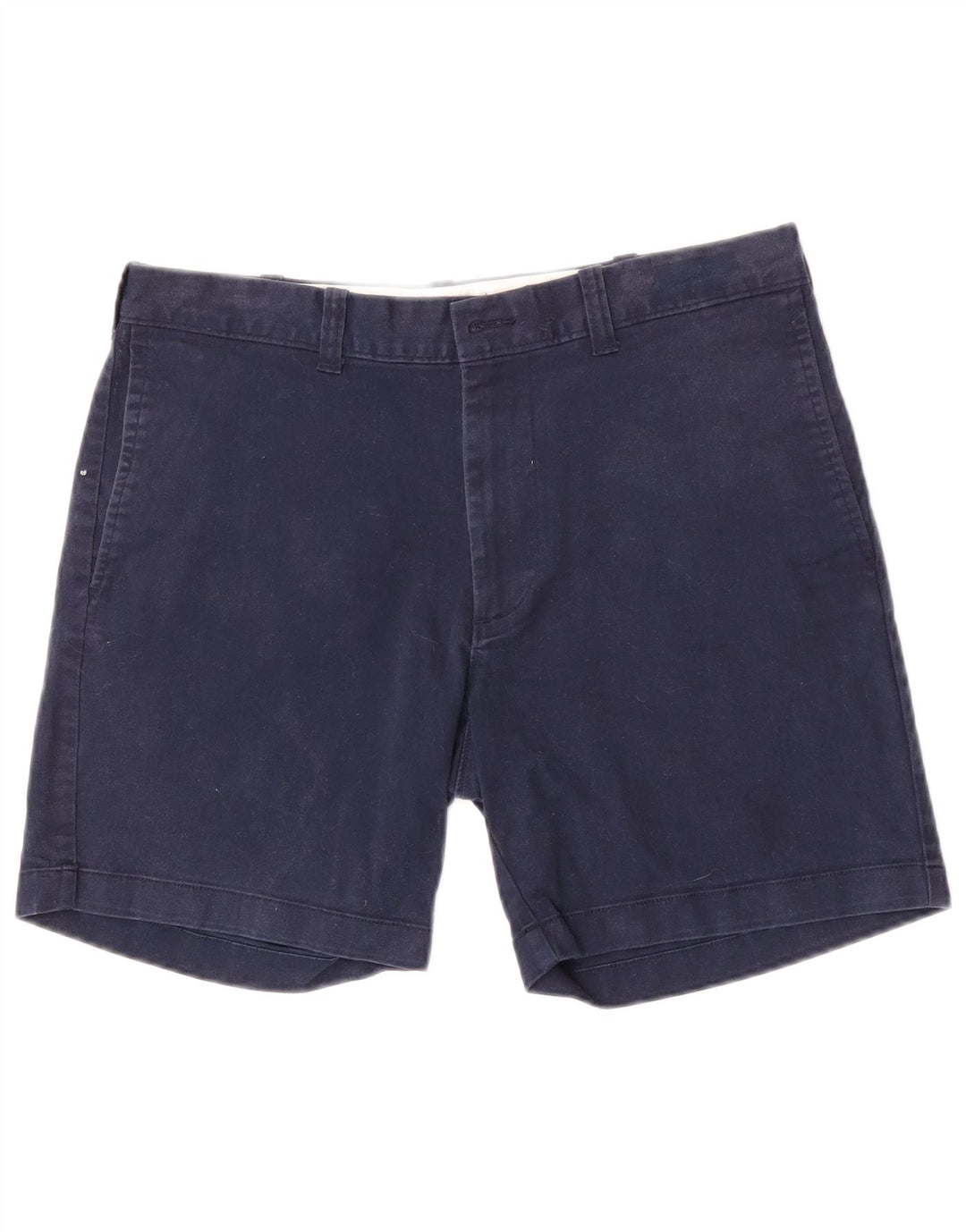 J. Crew Mens Flex Regular Fit Chino Shorts W33 Medium Navy Blue Cotton