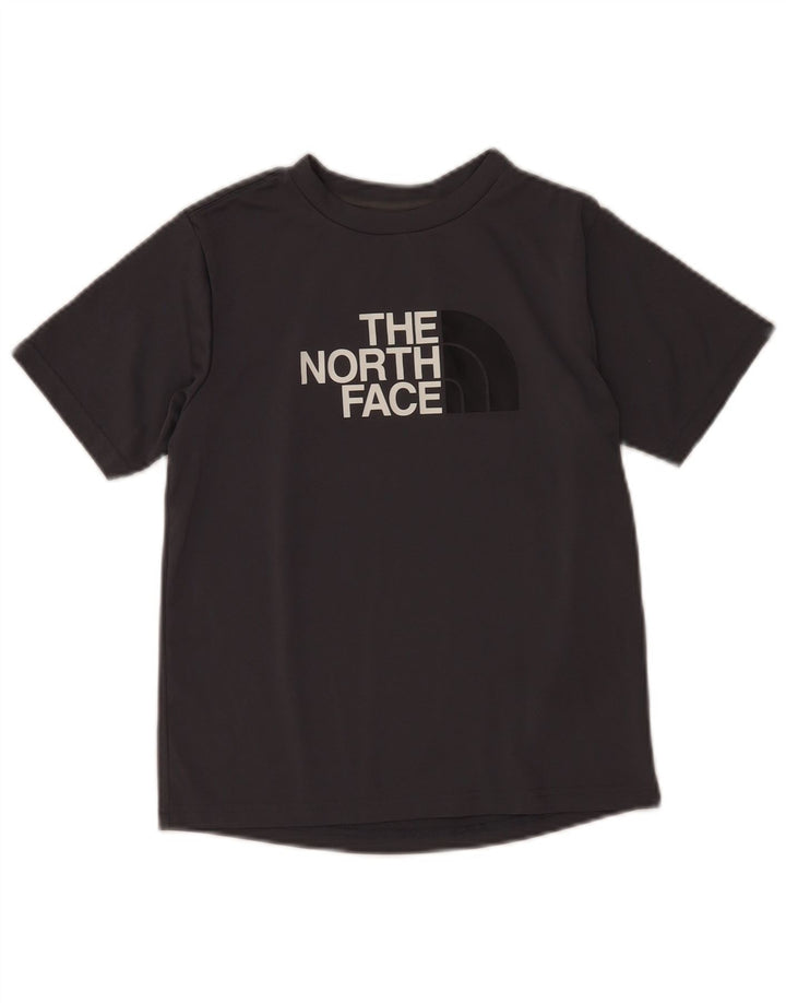 The North Face Boys Graphic T-Shirt Top 9-10 Years Medium Grey Polyester