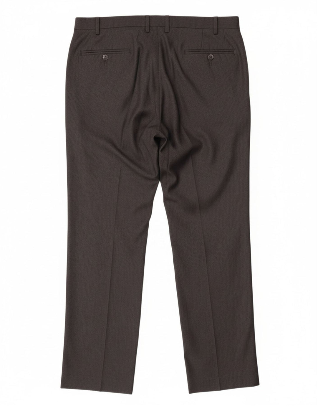 Calvin Klein Mens Straight Suit Trousers W36 L32 Grey Polyester