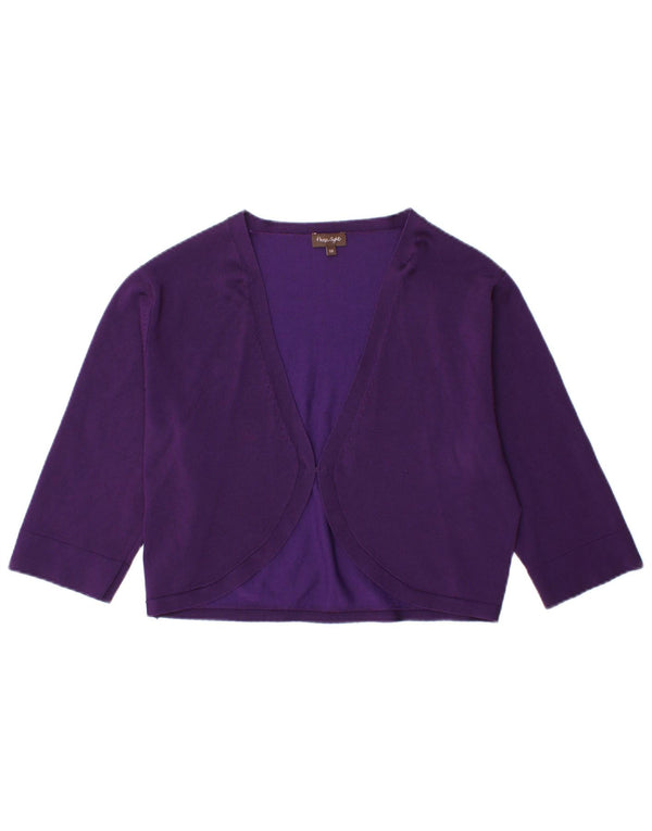 PHASE EIGHT Womens Bolero Cardigan Sweater UK 16 Large Purple Viscose