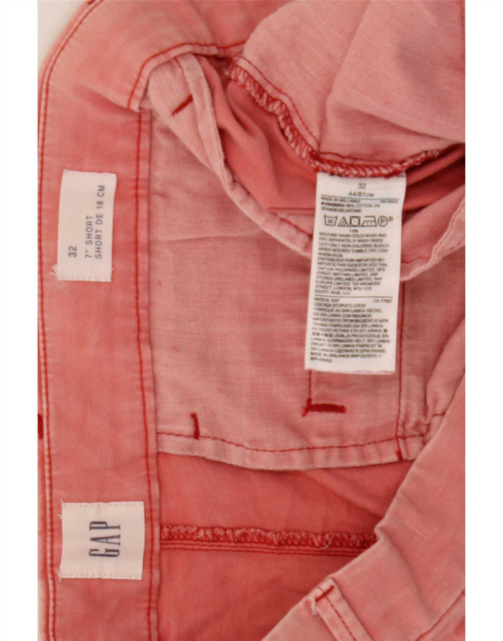 Gap Mens Chino Shorts Large W32 Pink Cotton