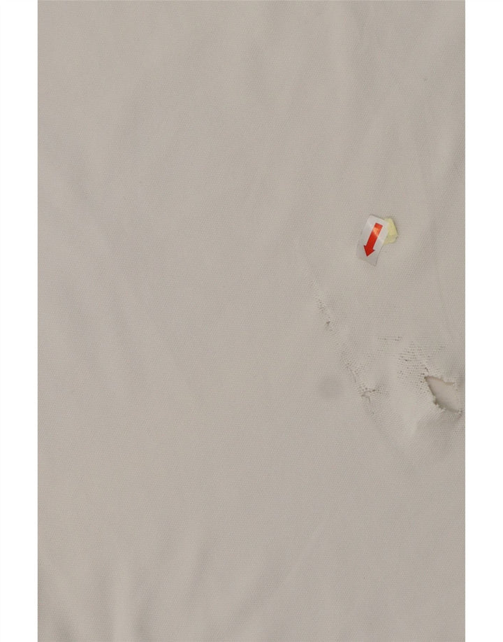 CONTE OF FLORENCE Mens Polo Shirt Medium White Cotton