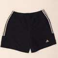 ADIDAS Womens Sport Shorts UK 10 Small Navy Blue Polyester