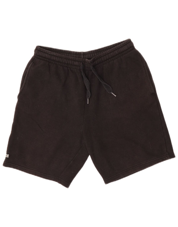 Lacoste Mens Regular Fit Sport Shorts Size 4 Medium Black Cotton