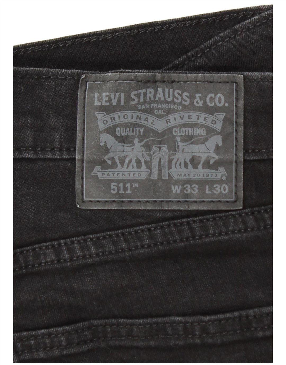 Levi's Mens 511 Slim Jeans W33 L26 Black Cotton