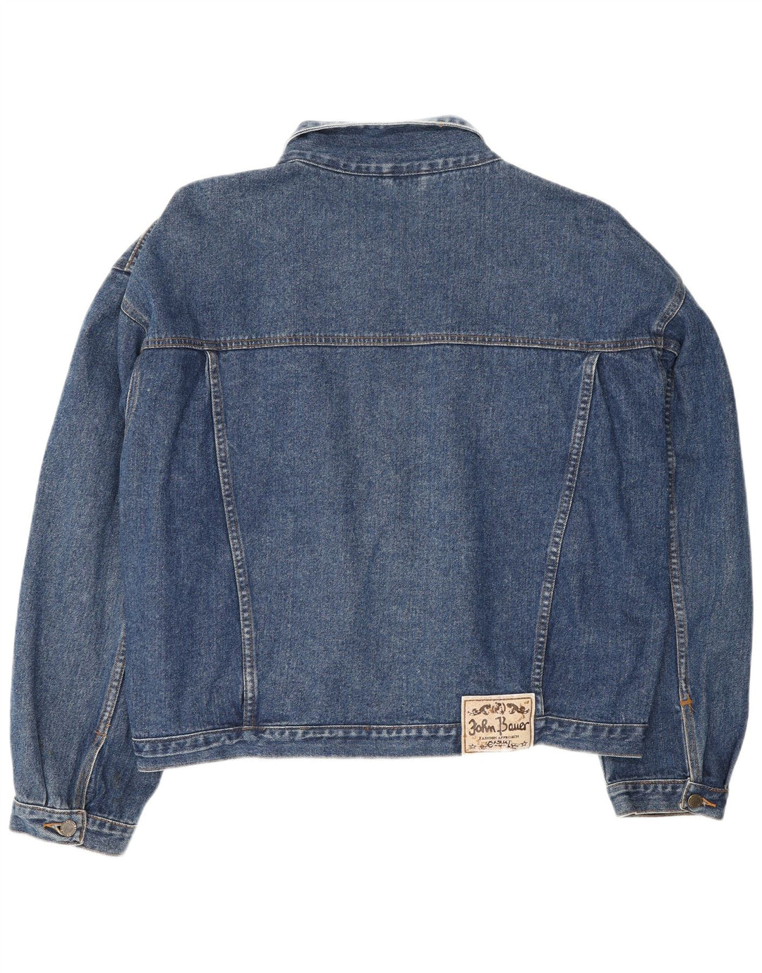 JOHN BAUER Mens Denim Jacket UK 48 4XL Blue Cotton