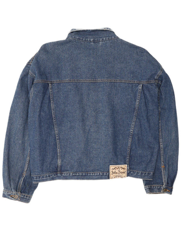 JOHN BAUER Mens Denim Jacket UK 48 4XL Blue Cotton