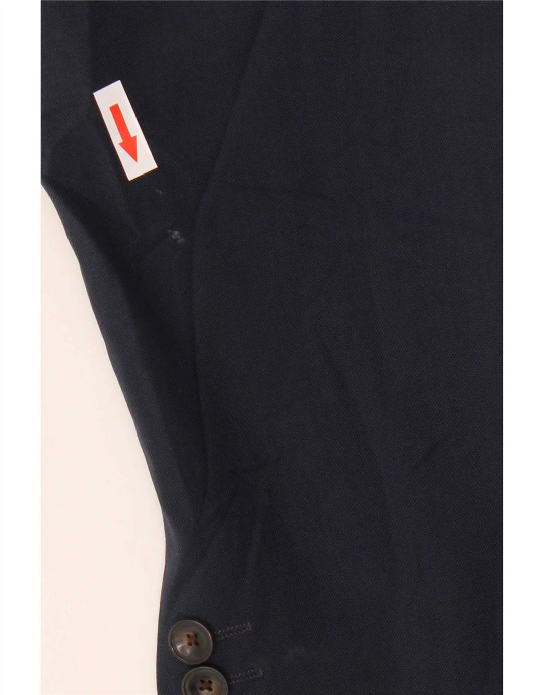 Marks & Spencer Mens 2 Button Blazer Jacket UK 46 3XL Navy Blue Polyester