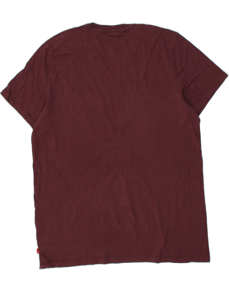 LEVI'S Mens Graphic T-Shirt Top XL Burgundy Cotton | Vintage Levi's | Thrift | Second-Hand Levi's | Used Clothing | Messina Hembry 
