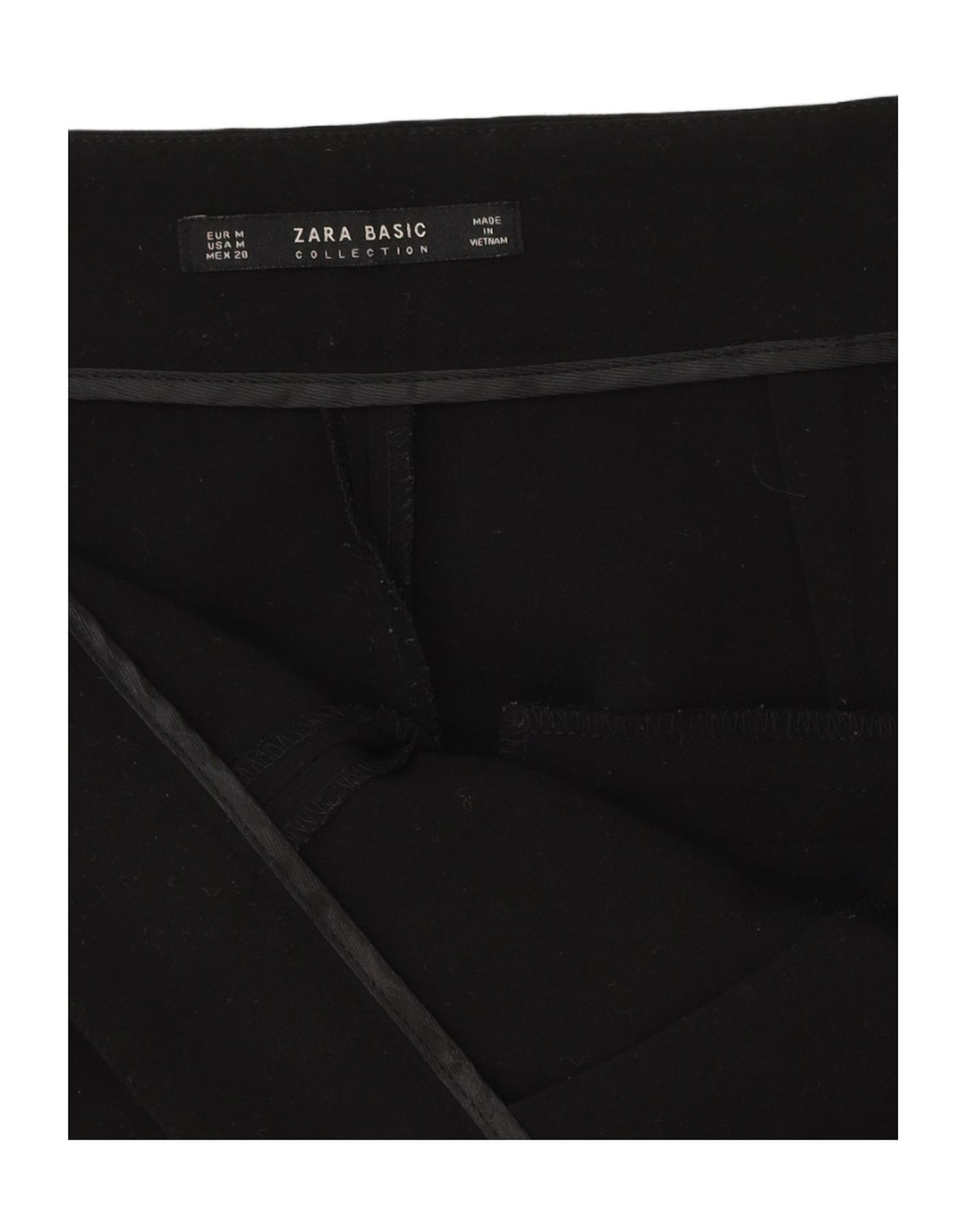 Zara Womens Tapered Casual Trousers Medium W30 L26 Black