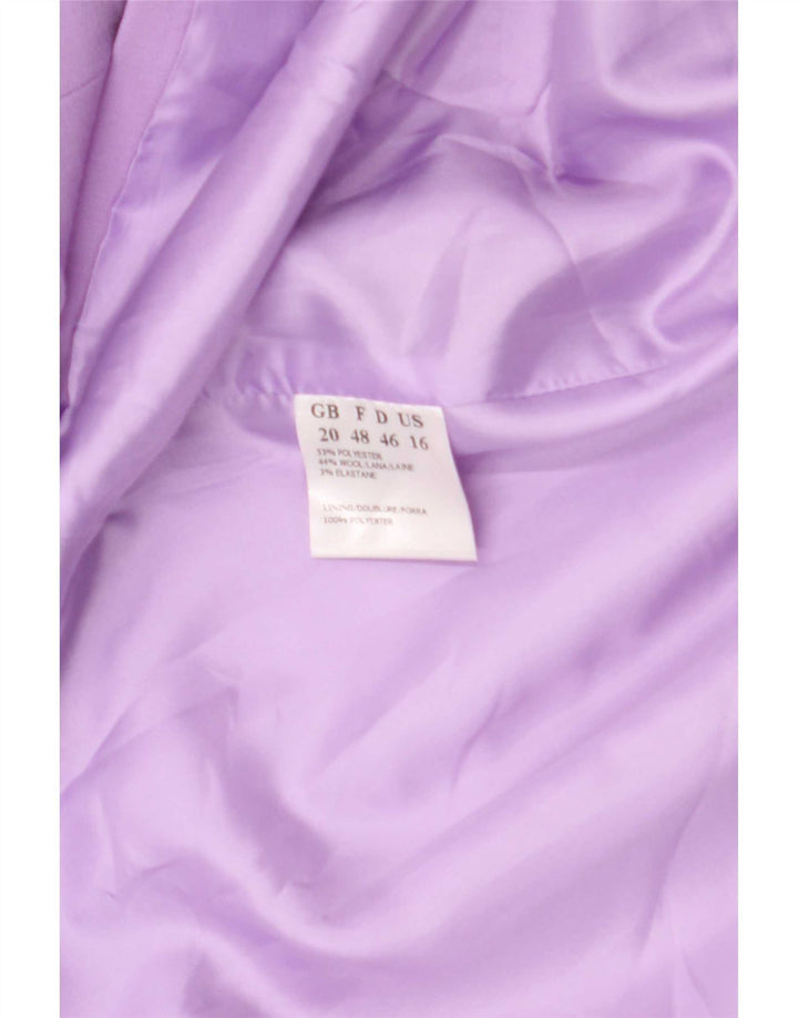 Jacques Vert Womens 1 Button Blazer Jacket UK 20 2XL Purple Polyester