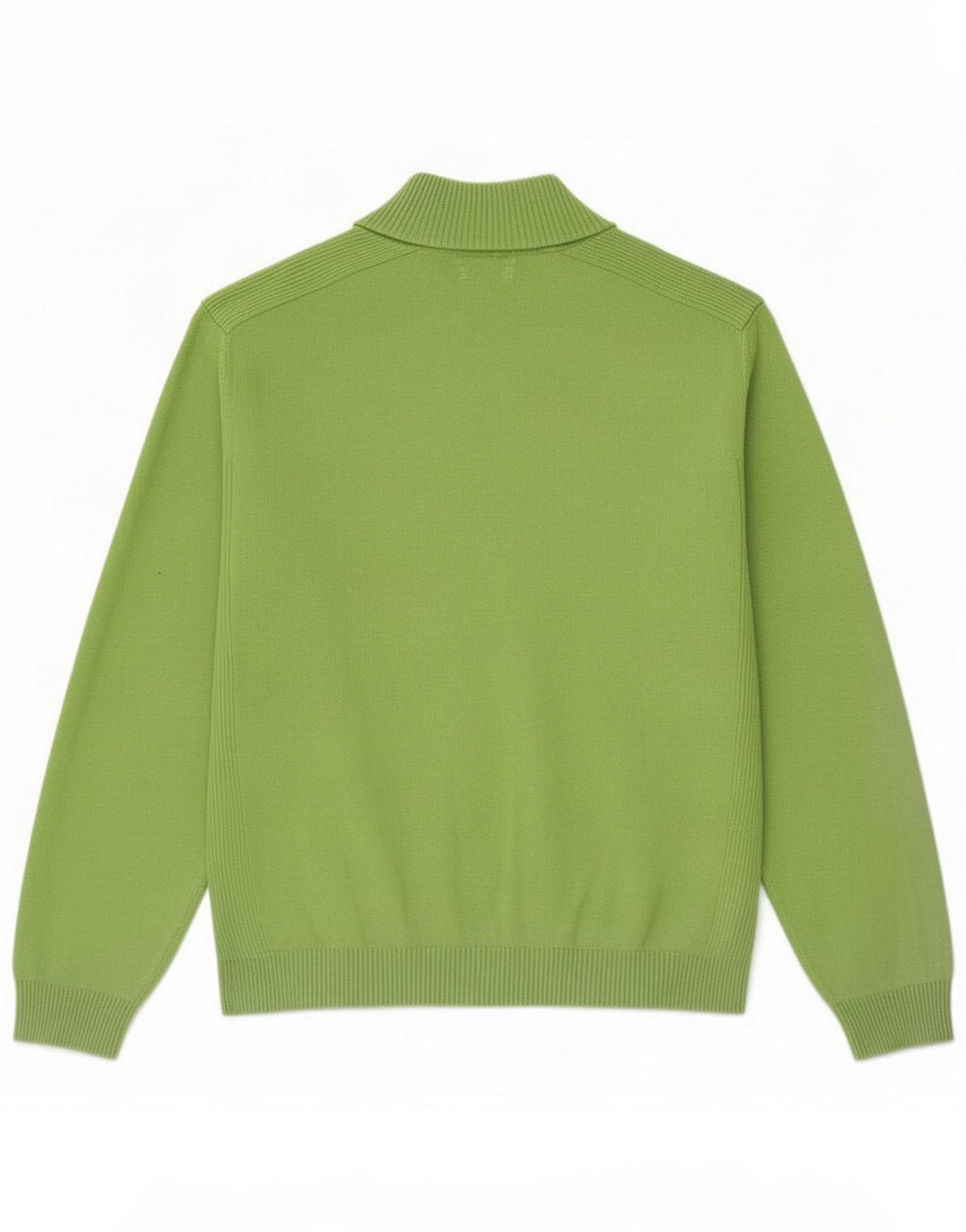 Massimo Dutti Mens Button Neck Jumper Sweater 2XL Green Cotton