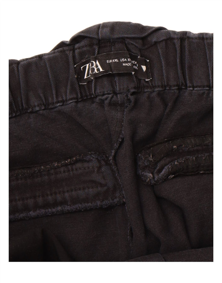 ZARA Womens Slim Chino Trousers 2XL W38 L25 Black Vintage Zara and Second-Hand Zara from Messina Hembry 